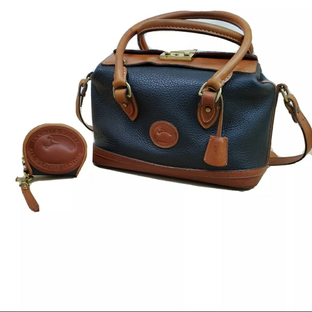 Dooney & Bourke Navy Doctors Bag & Logo Coin Purse - Picture 1 of 16